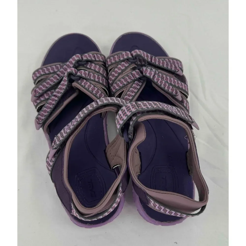 Teva FM1220L Purple Adjustable Patterned Sport‎ Sandals Size USA 2 Girl